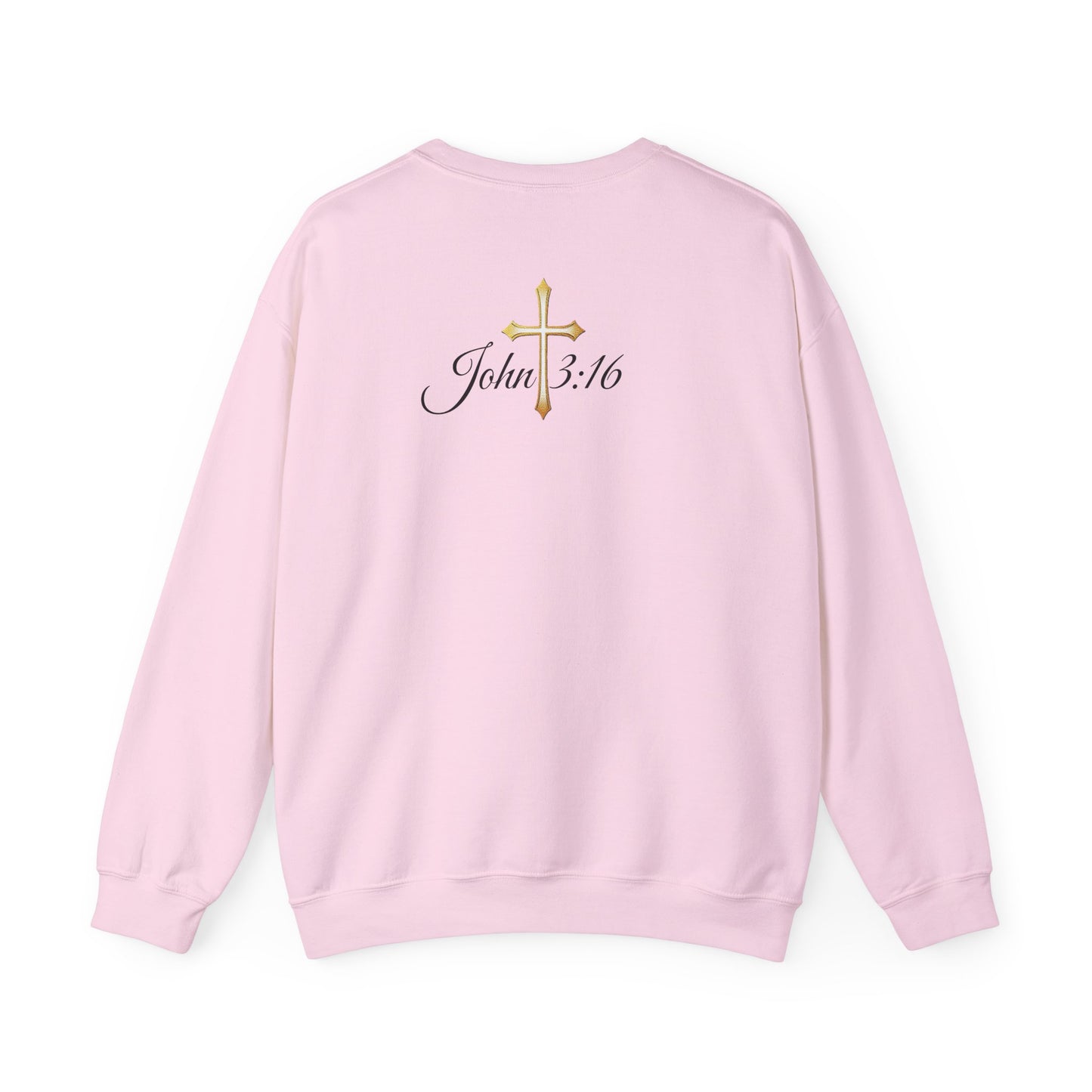 Saved Women’s Sweatshirt – Christian Faith Apparel with Cross & John 3:16