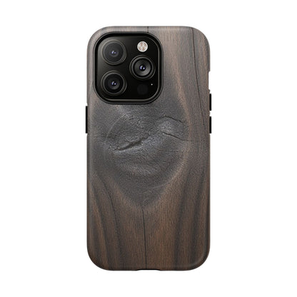 Faith Rooted in Strength – Dark Wood Grain iPhone Magnetic Tough Case