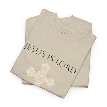 Jesus Is Lord – Men’s  Christian Tee (Dark Lettering)