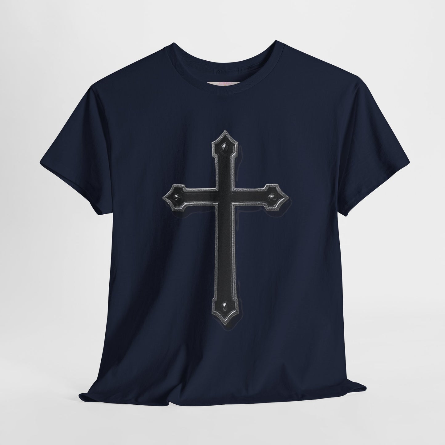 Warrior’s Cross Men’s Christian T-Shirt – Black Cross | Ephesians 6:11