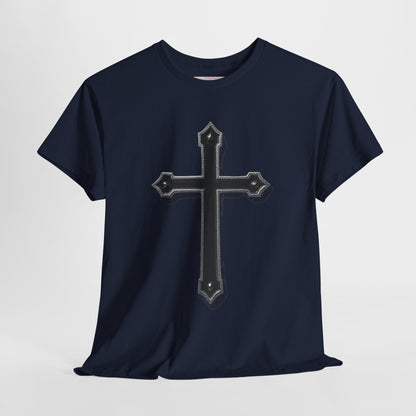 Warrior’s Cross Men’s Christian T-Shirt – Black Cross | Ephesians 6:11