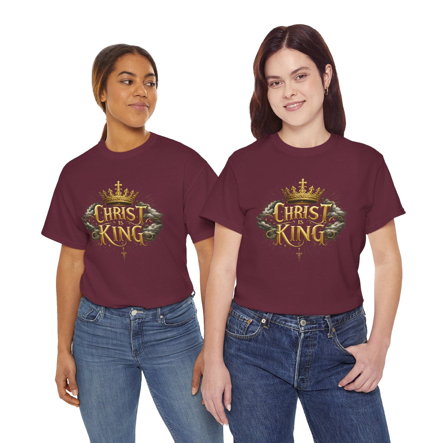 Christ is King Crowned - Women's Christian T-Shirt
