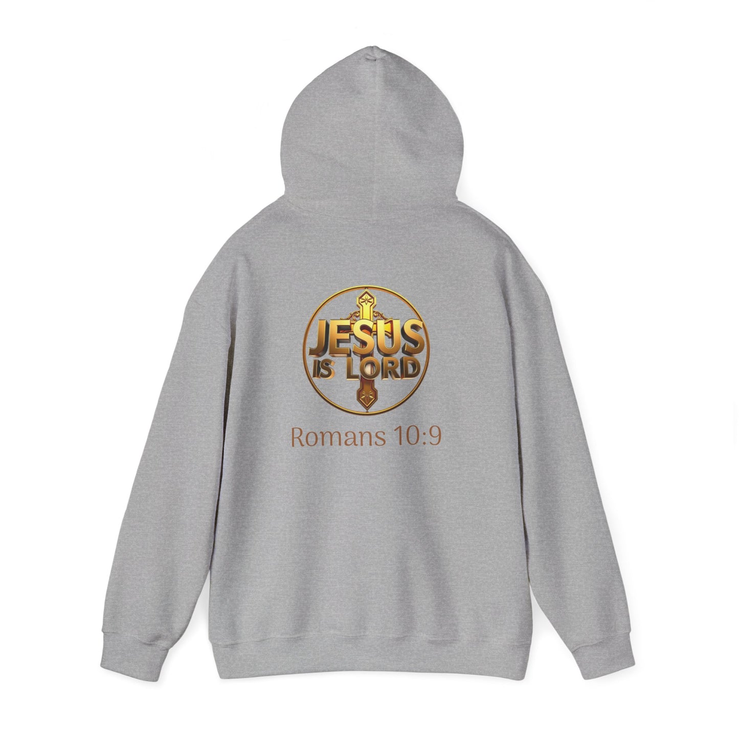 Jesus is Lord - Men's Christian Hoodie with Golden Cross