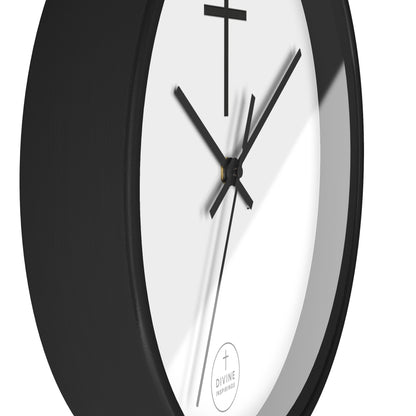 Minimalist Black Cross Wall Clock – Elegant Christian Home Decor