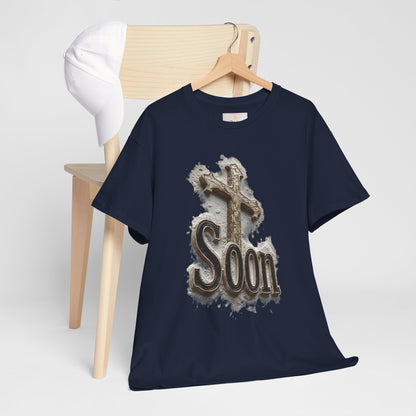 Soon: The Coming King Cross Tee – Men’s Faith Shirt