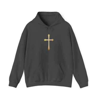 Gold Cross Men's Christian Hoodie