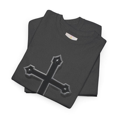 Warrior’s Cross Men’s Christian T-Shirt – Black Cross | Ephesians 6:11