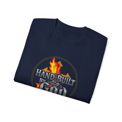 Men’s “Hand Built By God” Christian T-Shirt – Faith-Inspired Statement Tee