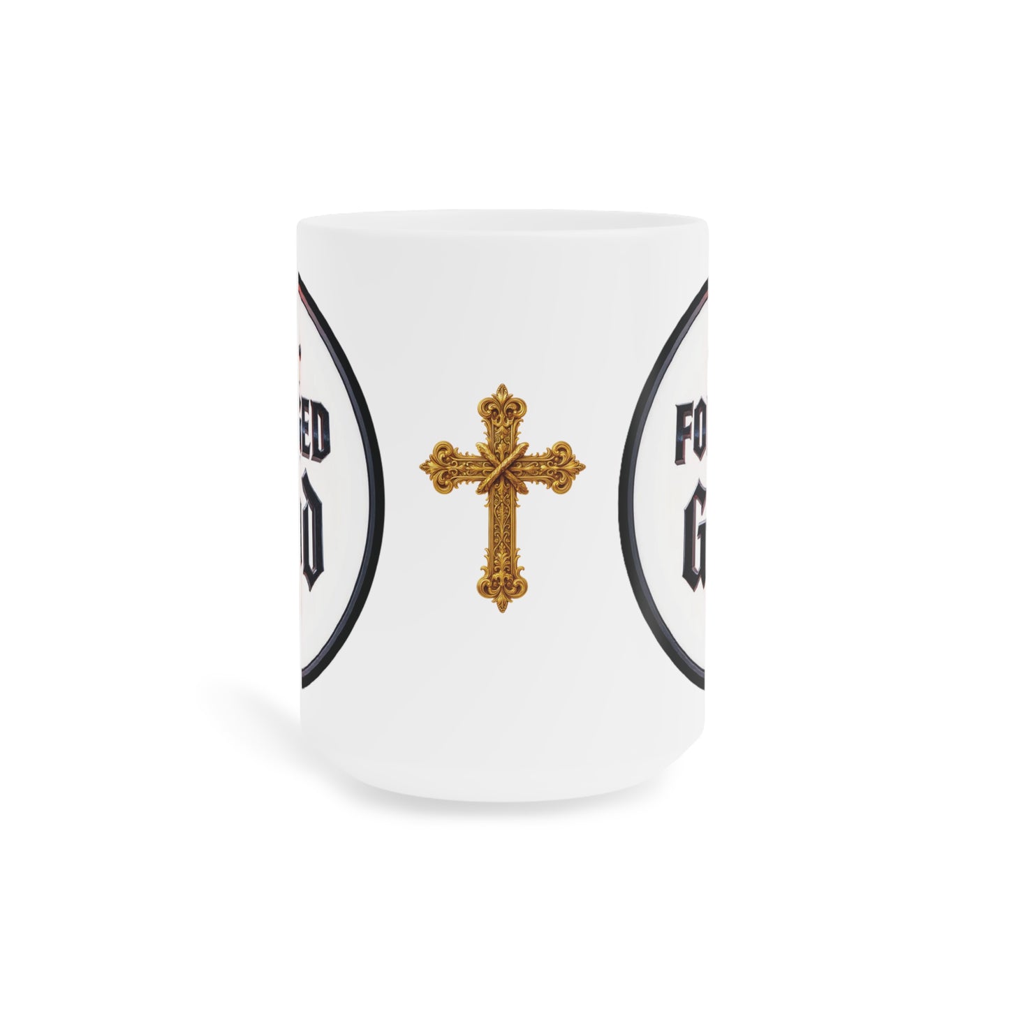 Forged by God Christian Coffee Mug – Strength in Faith Drinkware