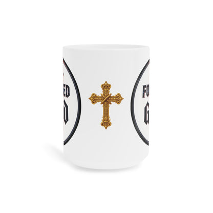 Forged by God Christian Coffee Mug – Strength in Faith Drinkware