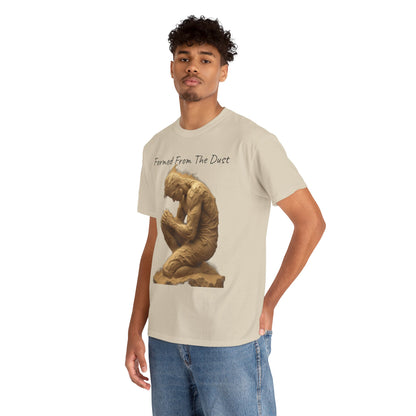 Formed from the Dust | Men’s Christian T-Shirt with Genesis 2:7 (Dark Lettering)