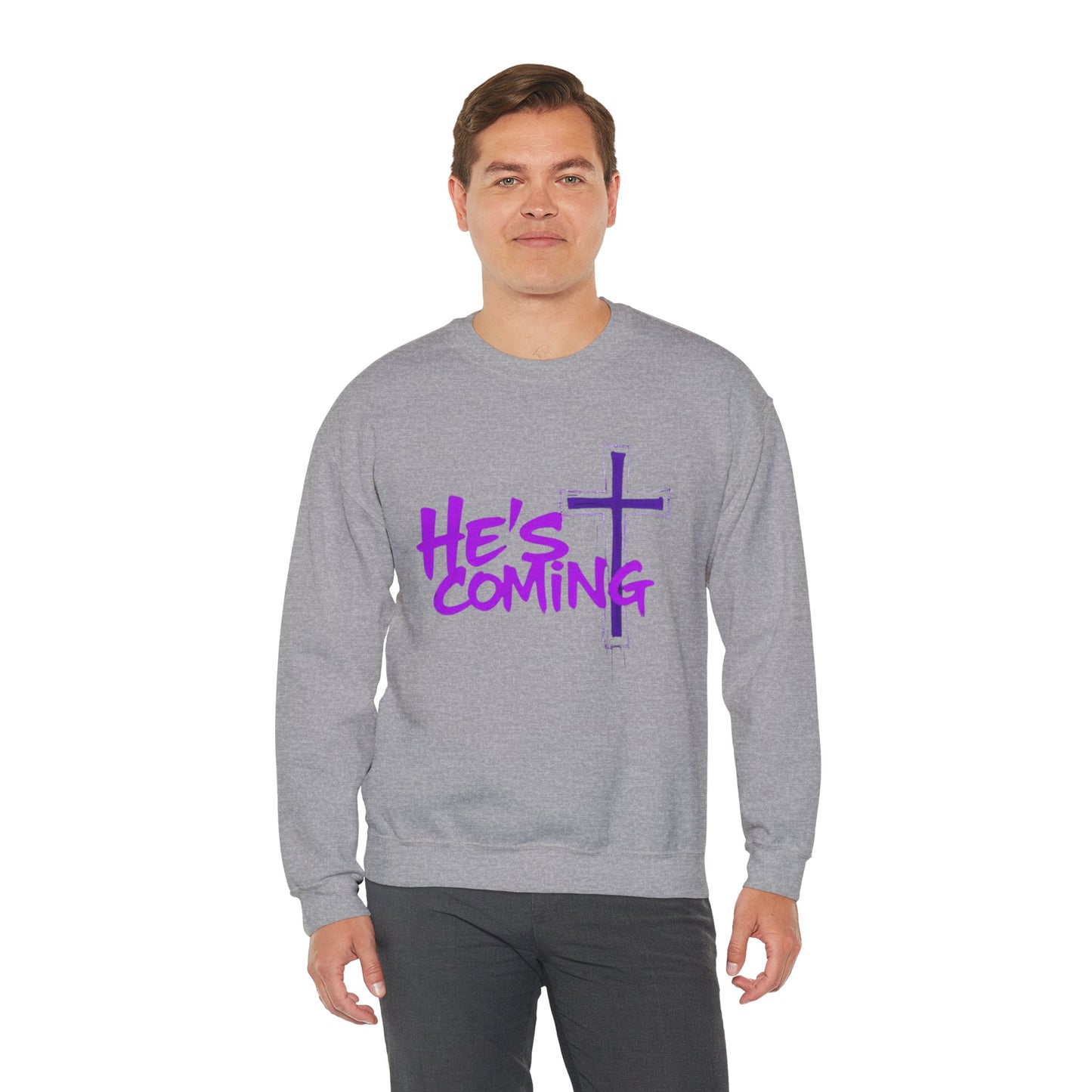 He’s Coming - Men’s Bold Christian Sweatshirt