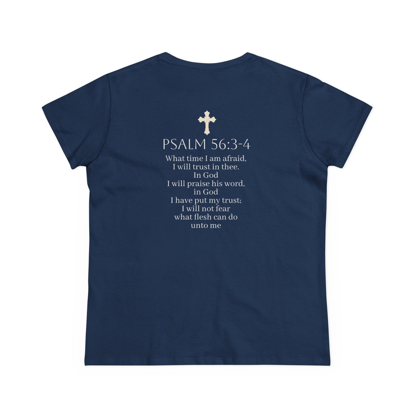 In God We Trust | Women’s Christian Tee with Scripture Back Print
