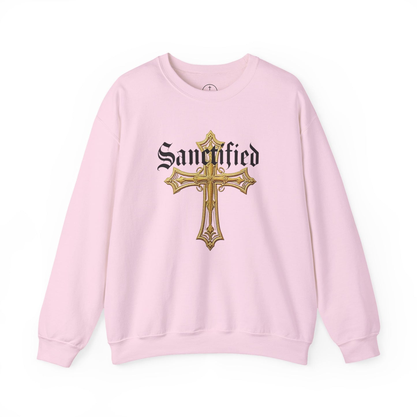 Sanctified Women's Gothic Cross Sweatshirt – Elegant Faith Wear