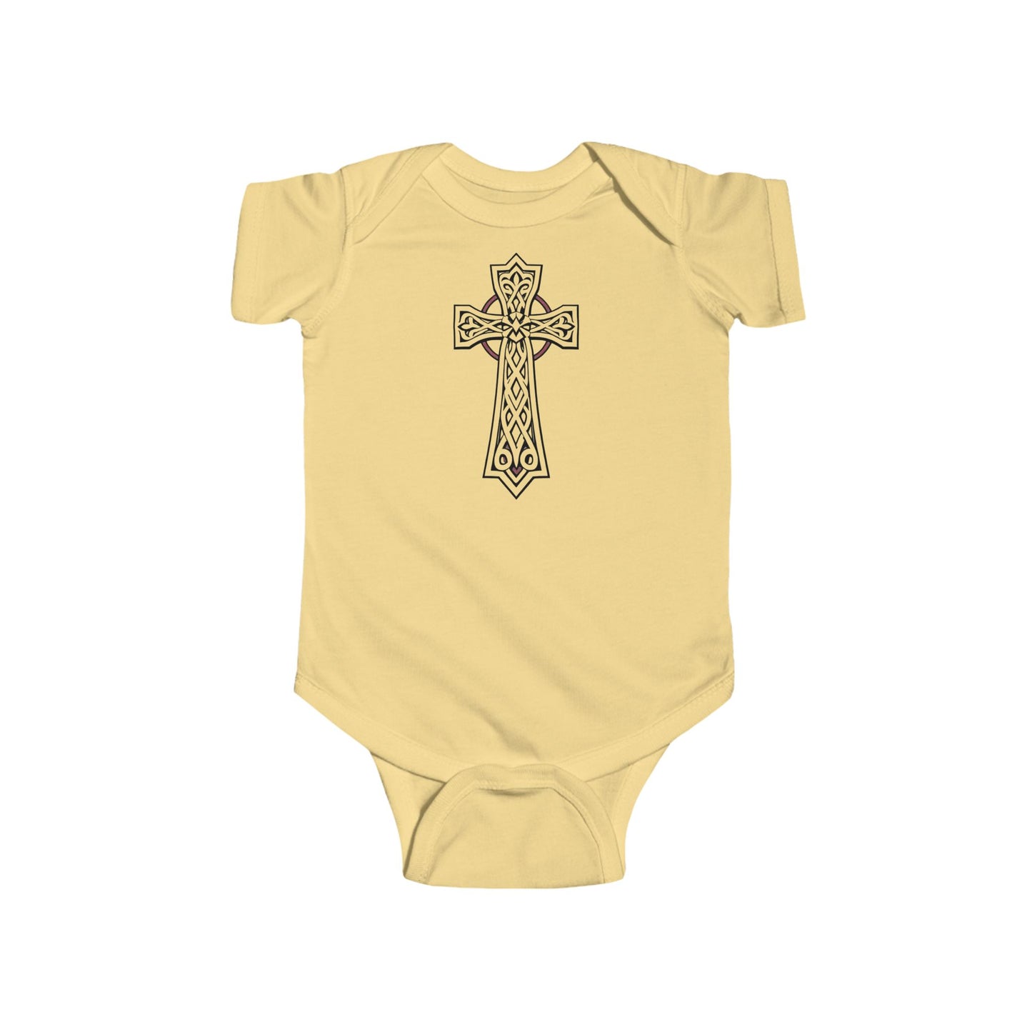 Little Light of Faith – Short Sleeve Infant Onesie with Celtic Cross