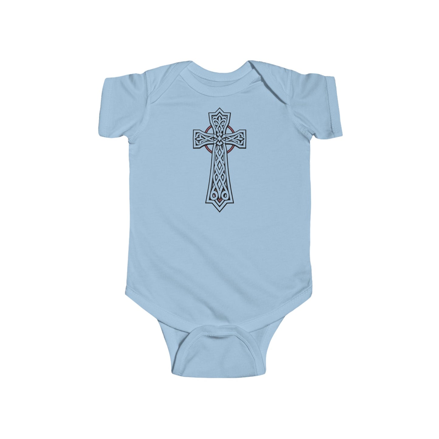 Little Light of Faith – Short Sleeve Infant Onesie with Celtic Cross