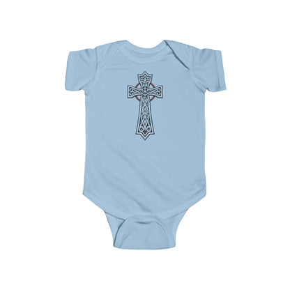 Little Light of Faith – Short Sleeve Infant Onesie with Celtic Cross