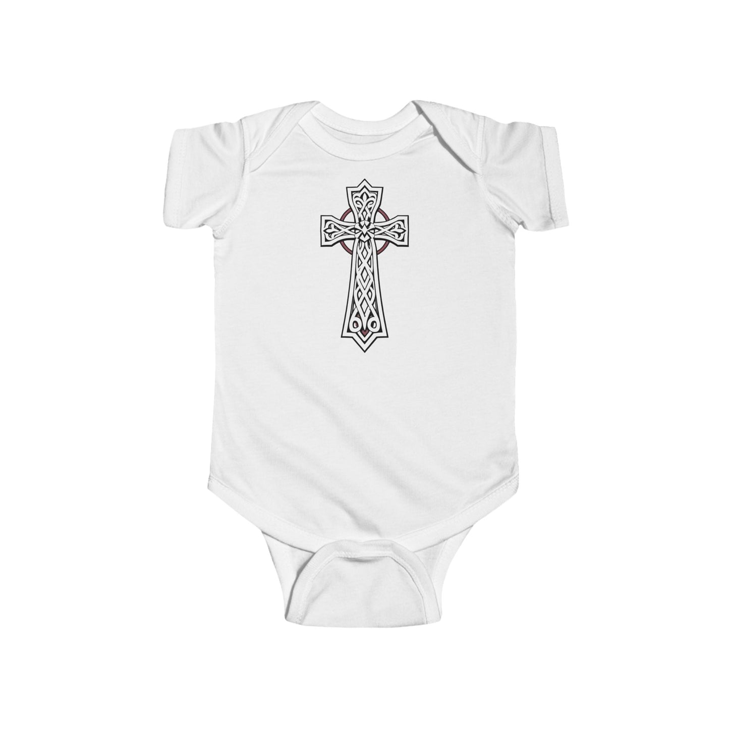 Little Light of Faith – Short Sleeve Infant Onesie with Celtic Cross