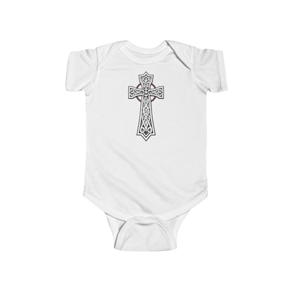 Little Light of Faith – Short Sleeve Infant Onesie with Celtic Cross