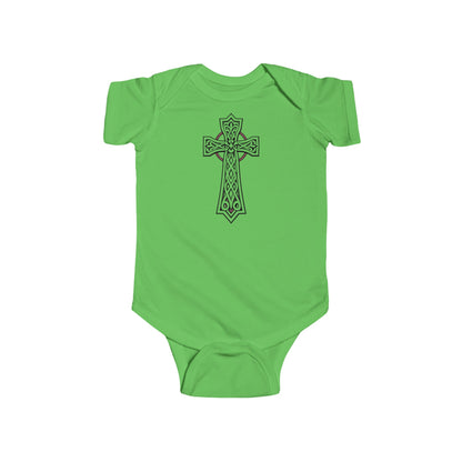 Little Light of Faith – Short Sleeve Infant Onesie with Celtic Cross
