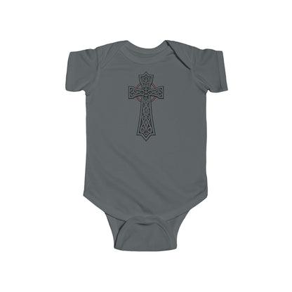 Little Light of Faith – Short Sleeve Infant Onesie with Celtic Cross