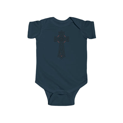Little Light of Faith – Short Sleeve Infant Onesie with Celtic Cross
