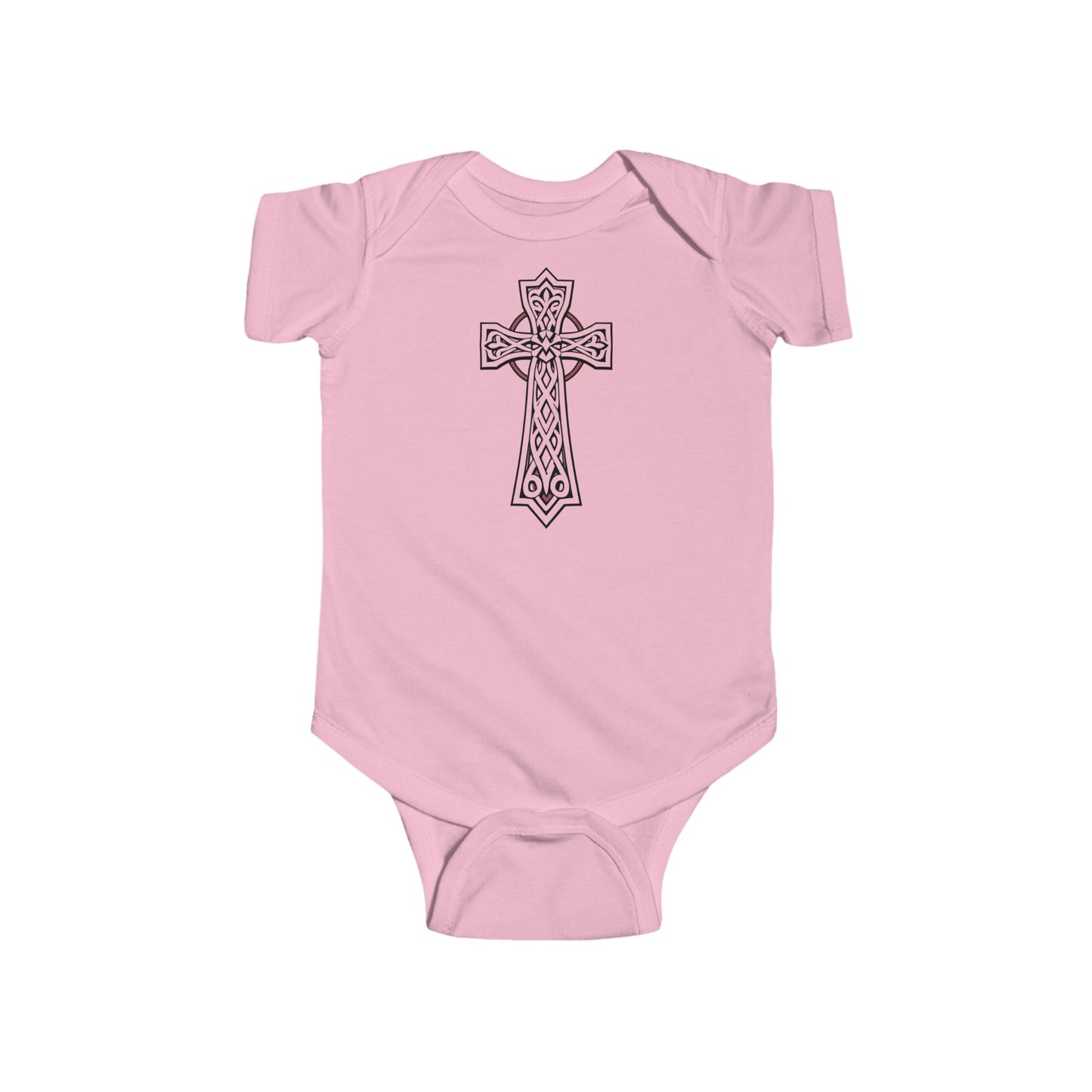 Little Light of Faith – Short Sleeve Infant Onesie with Celtic Cross