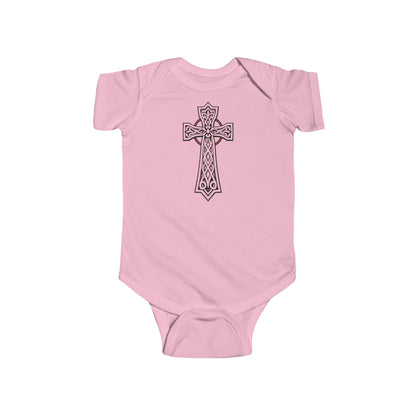 Little Light of Faith – Short Sleeve Infant Onesie with Celtic Cross