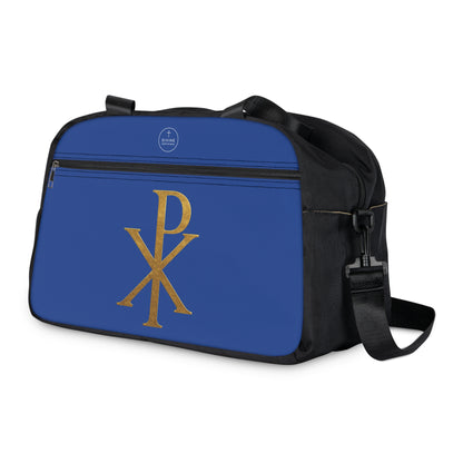Women's Victory in Christ Fitness Bag in Blue – Chi Rho Symbol