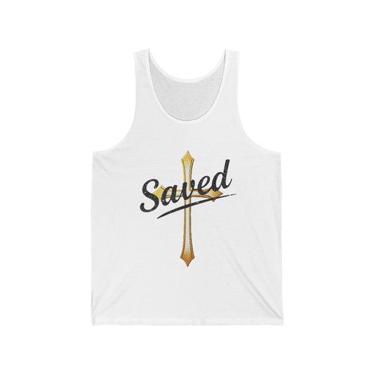 Saved Women’s Tank Top – Christian Faith Apparel with Cross Design