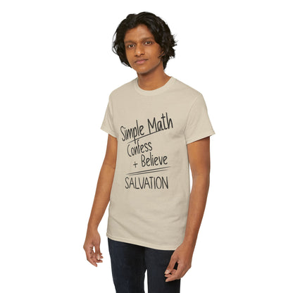 Simple Math of Salvation - Men’s Christian T-Shirt (Black Chalk)
