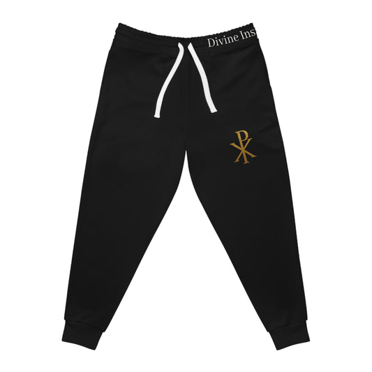 Chi Rho Women’s Christian Sweatpants in Black – Comfort and Victory in Christ