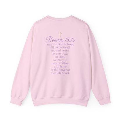 Women’s “Hope” Sweatshirt – Inspirational Scripture Hoodie | Romans 15:13