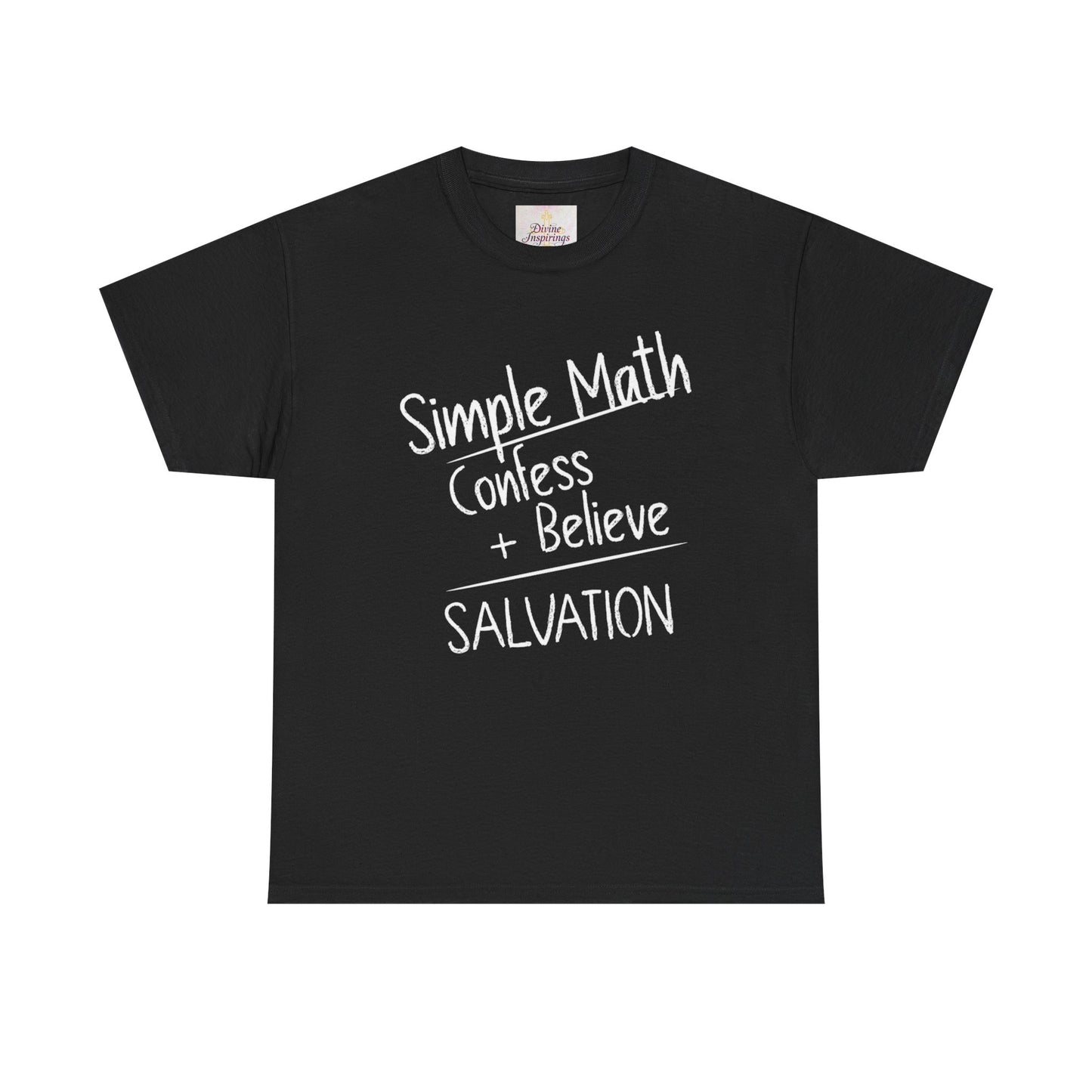 Simple Math of Salvation Women’s Christian T-Shirt (White Chalk)
