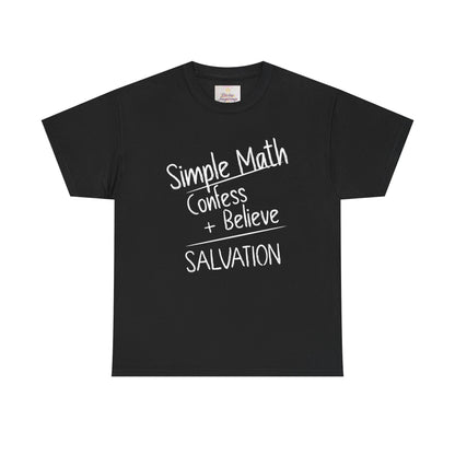 Simple Math of Salvation Women’s Christian T-Shirt (White Chalk)