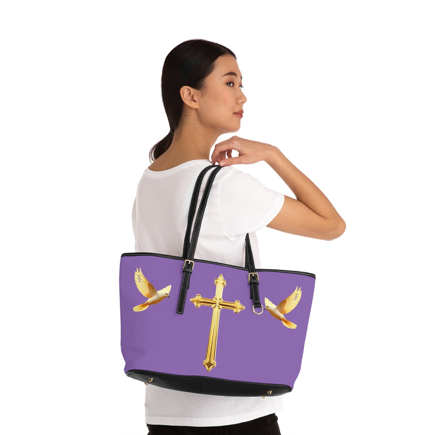Faith, Peace, and Renewal Shoulder Bag in Mauve