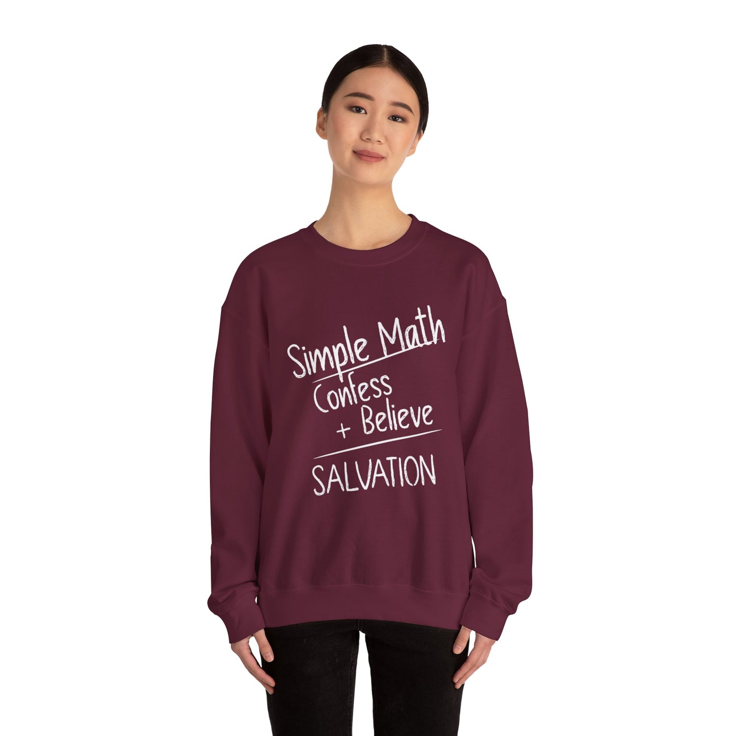 Simple Math Women’s Christian Sweatshirt (White Chalk)