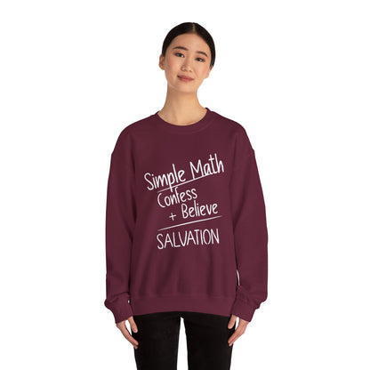 Simple Math Women’s Christian Sweatshirt (White Chalk)