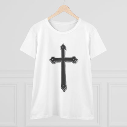 Warrior’s Black Cross Women’s Christian T-Shirt | Ephesians 6:11
