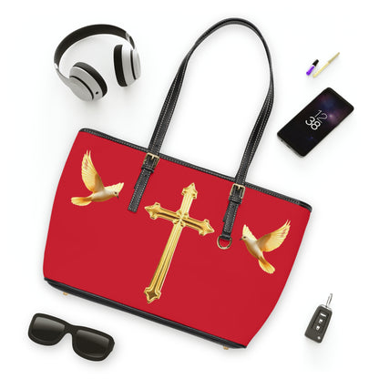 Faith, Peace, and Renewal Shoulder Bag in Red
