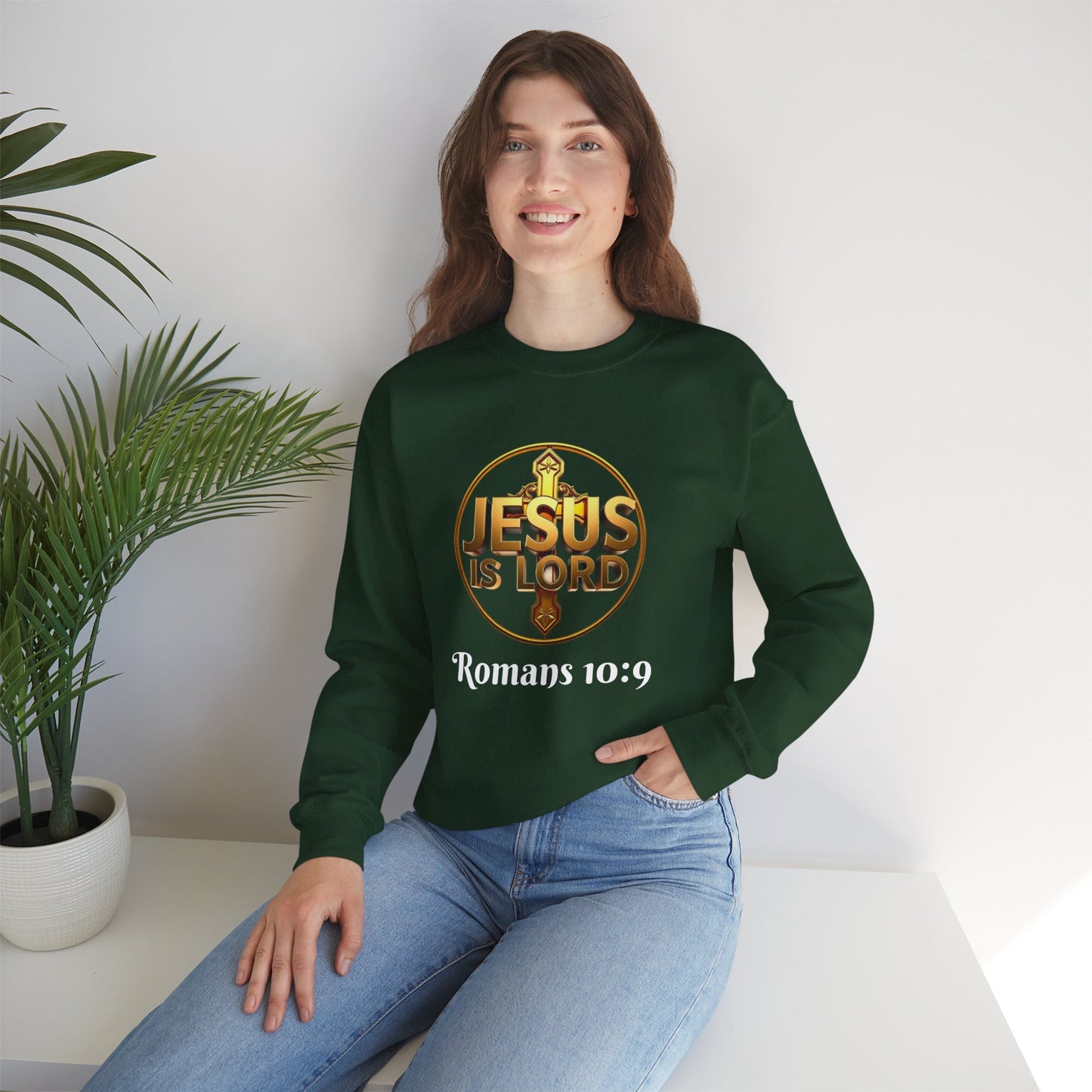 Bold Faith Women’s Sweatshirt – Proclaim Jesus Is Lord & He Is Risen (White Lettering)