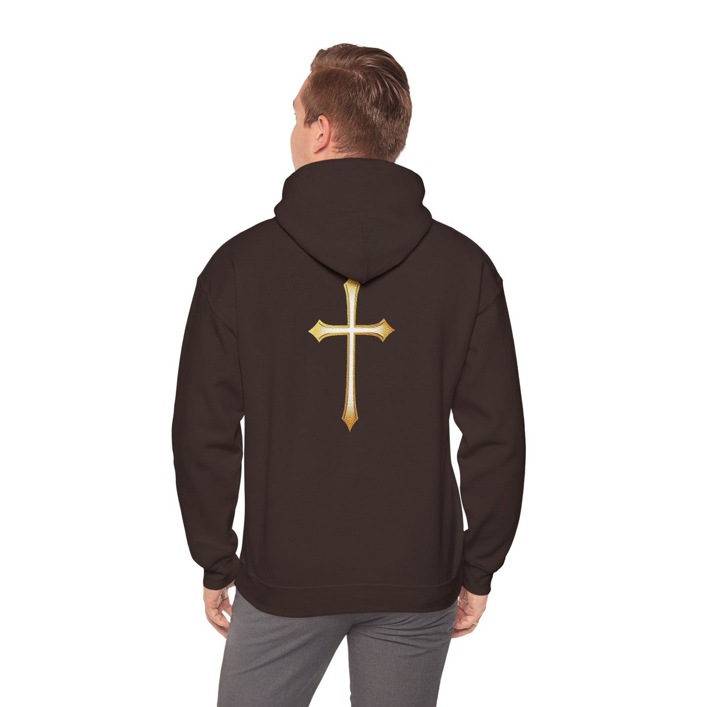 Gold Cross Men's Christian Hoodie