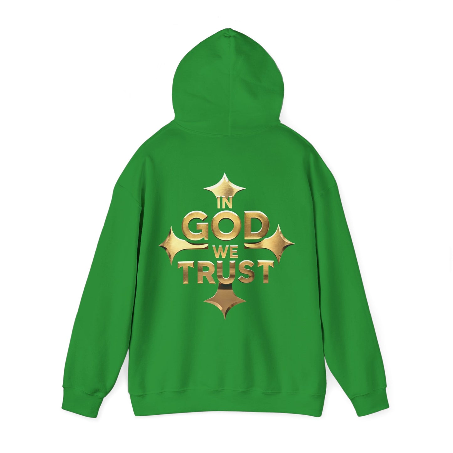 Bold Faith in Gold – “In God We Trust” Christian Women’s Hoodie