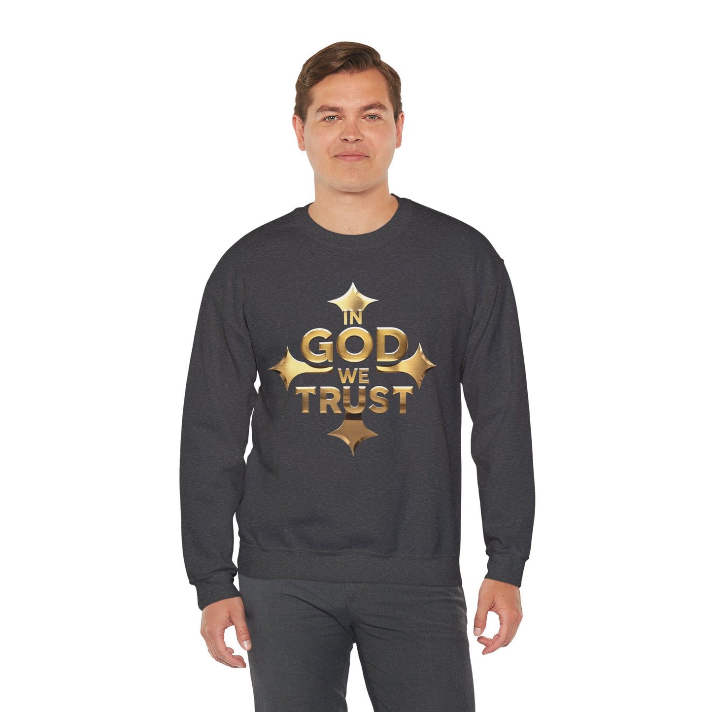 In God We Trust (Gold) - Men’s Christian Sweatshirt