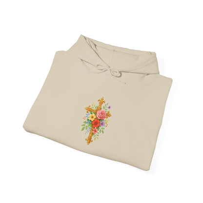 Floral Cross Women’s Christian Hoodie