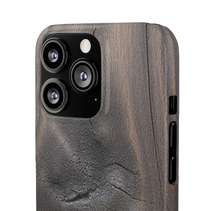 iPhone Snap Case – Dark Wood Grain Design