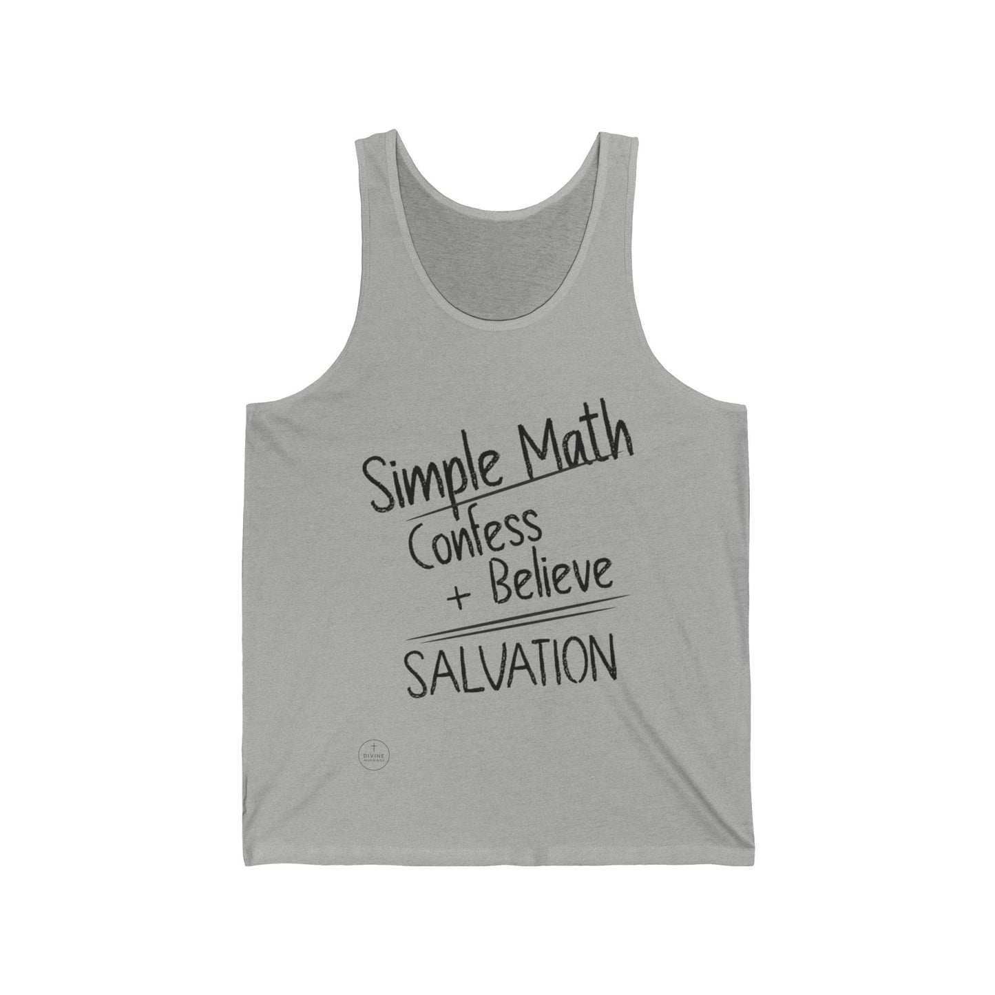 Simple Math Women’s Tank – Bold Faith (Black Chalk)