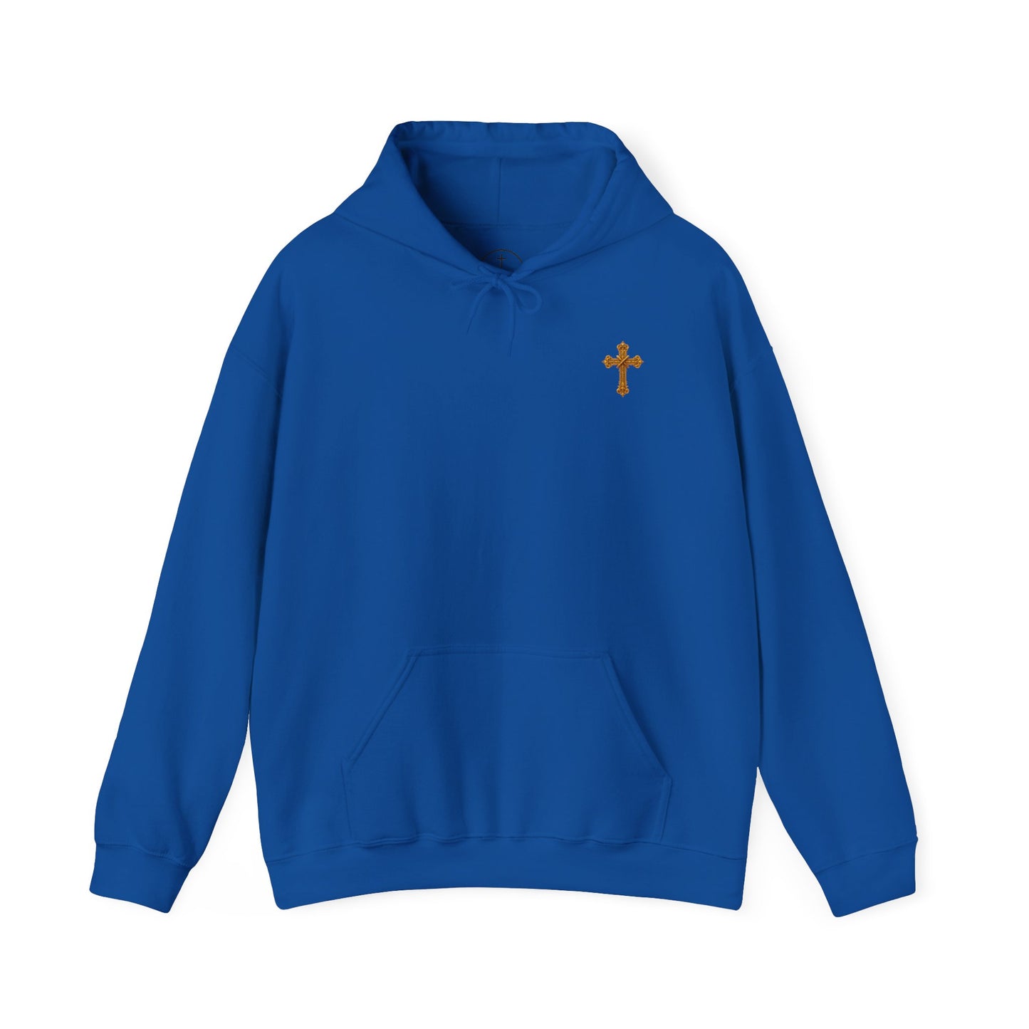 Jesus is Lord - Men's Christian Hoodie with Golden Cross