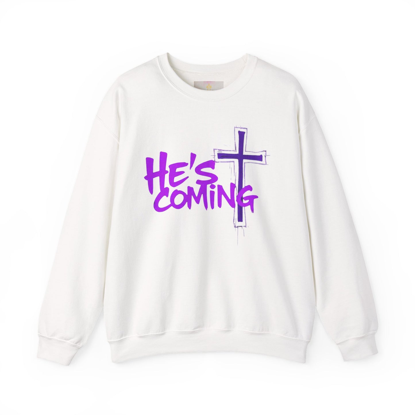 Faithful & Bold Women’s Sweatshirt – “He’s Coming” Christian Prophecy Apparel