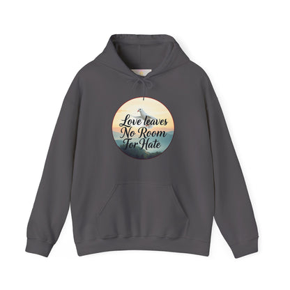 Women’s “Love Leaves No Room For Hate” Christian Hoodie – Faith & Compassion Pullover